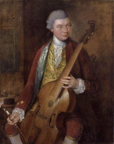 Portret van Carl Friedrich Abel (1723-1787) door Thomas Gainsborough
