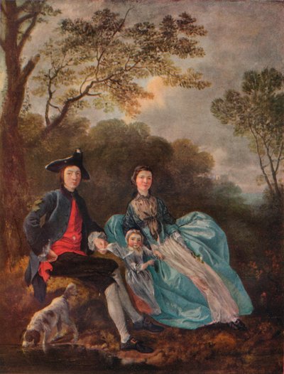 Portret van de kunstenaar met zijn vrouw en dochter door Thomas Gainsborough