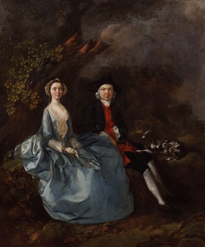 Sarah Kirby (née Bull); (John) Joshua Kirby door Thomas Gainsborough