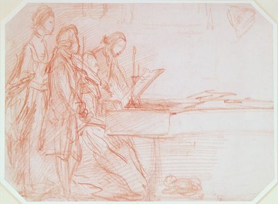 Studie voor een Groepsportret van een Muzikaal Gezelschap, c.1770 door Thomas Gainsborough
