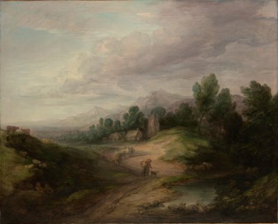 Bosrijk Upland Landschap door Thomas Gainsborough