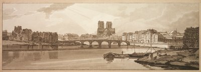 Een Selectie van Twintig van de Meest Schilderachtige Uitzichten in Parijs: Uitzicht op Pont de la Tournelle door Thomas Girtin