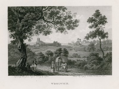 Een uitzicht op Woolwich door Thomas Girtin