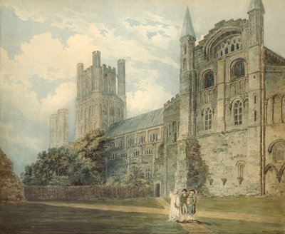 Ely Cathedral, laat 18e eeuw door Thomas Girtin