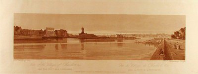 Gezicht op het dorp Chaillot enz., gezien vanaf de Pont de la Concorde door Thomas Girtin