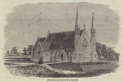 Christ Church, onlangs opgericht in Lancaster door Thomas Harrington Wilson