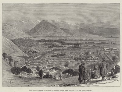 De Bala Hissar en Stad Cabul, vanaf het Bovenste Deel van de Citadel door Thomas Harrington Wilson