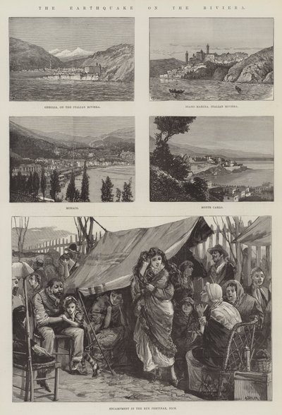De Aardbeving aan de Rivièra door Thomas Harrington Wilson