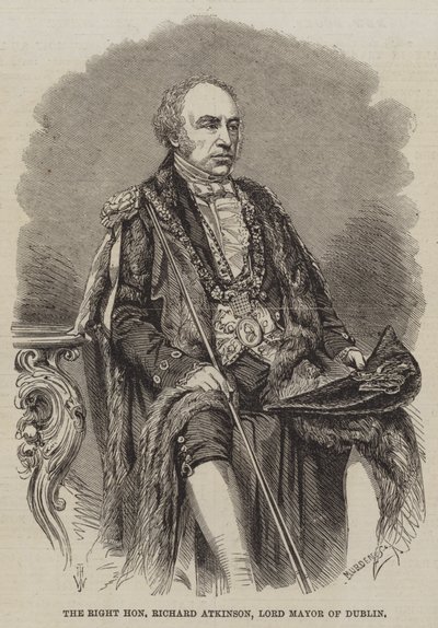 De zeer eerwaarde Richard Atkinson, burgemeester van Dublin door Thomas Harrington Wilson