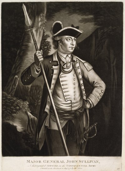 Generaal-majoor John Sullivan, een onderscheiden officier in het Continentale leger door Thomas Hart