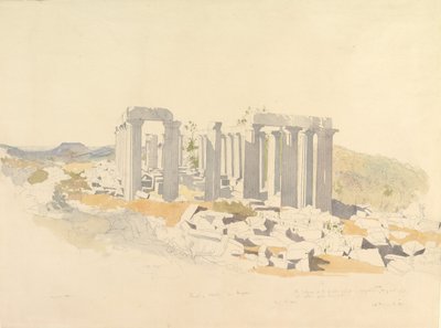 De Tempel van Apollo bij Bassae, 1843 door Thomas Hartley Cromek