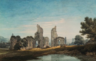 Glastonbury Abbey, 1795 door Thomas Hearne