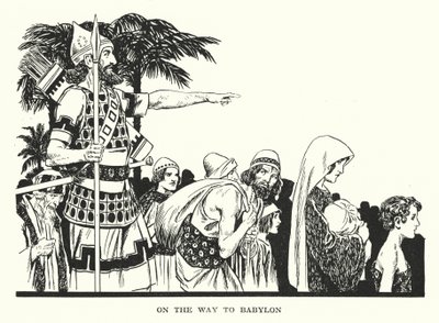 Op weg naar Babylon (litho) door Thomas Heath Robinson