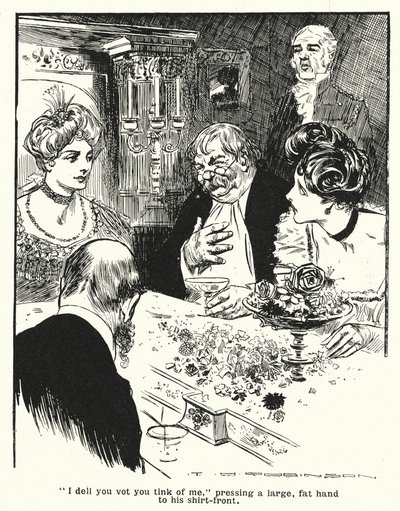 Professor legt zijn uitvinding uit, de Thoughtograph (litho) door Thomas Heath Robinson