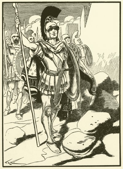 De Grieken buiten Troje (gravure) door Thomas Heath Robinson