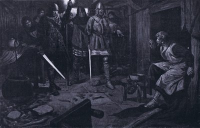 De gevangenneming van William Wallace AD1305 (litho) door Thomas Heath Robinson
