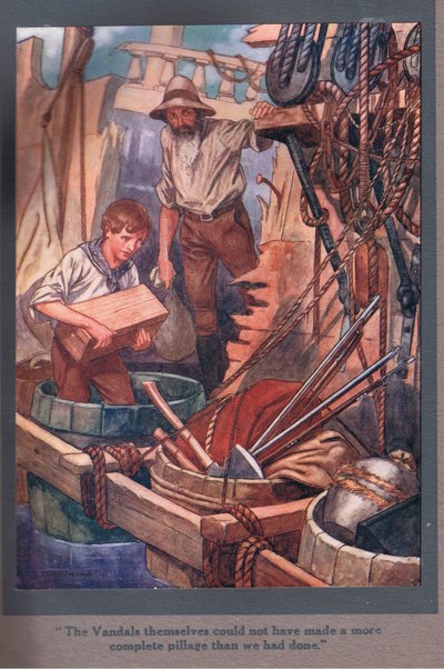 De vandalen zelf hadden geen completere plundering kunnen maken dan wij hadden gedaan (kleurenlitho) door Thomas Heath Robinson