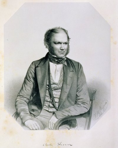 Charles Robert Darwin (1809-82) 1849 door Thomas Herbert Maguire