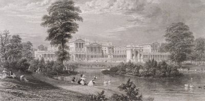 Uitzicht op Buckingham Palace en Marble Arch, vanuit St. James
