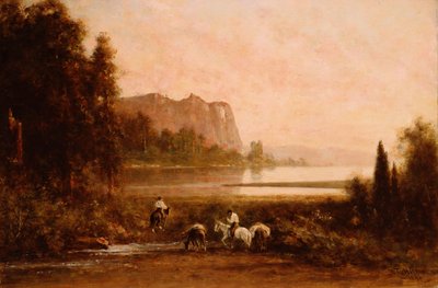 Vallenstellers in Yosemite Bergen, 1899 door Thomas Hill