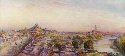 Peking, gezien vanaf de Drum Tower door Thomas Hodgson Liddell