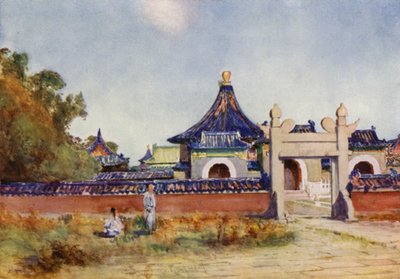 Peking, de Kleedtempel van de Keizer, de Tempel van de Hemel door Thomas Hodgson Liddell