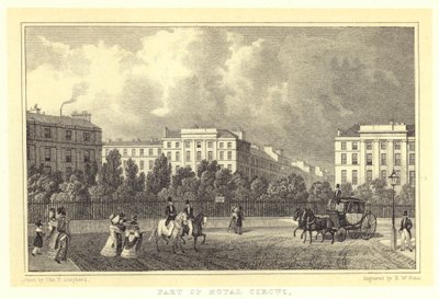 Deel van Royal Circus door Thomas Hosmer (after) Shepherd