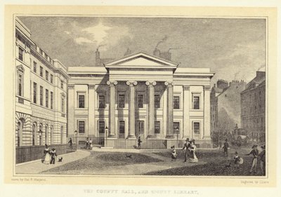 Het Provinciehuis en de Signet Bibliotheek door Thomas Hosmer (after) Shepherd