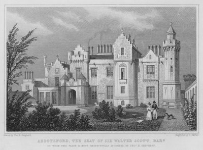 Abbotsford, de Woning van Sir Walter Scott, Baronet door Thomas Hosmer Shepherd