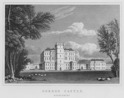 Kasteel Gordon, Banffshire (gravure) door Thomas Hosmer Shepherd