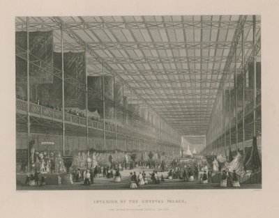 Interieur van het Crystal Palace (gravure) door Thomas Hosmer Shepherd