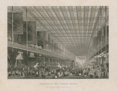 Interieur van de Grote Tentoonstelling, 1851 door Thomas Hosmer Shepherd