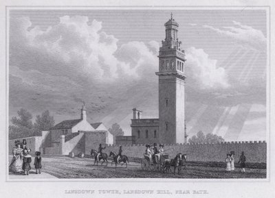 Lansdown Tower, Lansdown Hill, nabij Bath door Thomas Hosmer Shepherd