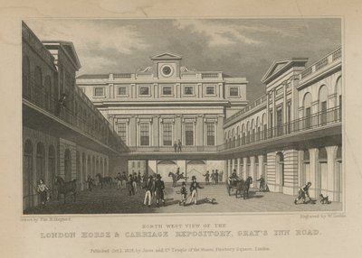 Londens Paarden- en Rijtuigenrepository door Thomas Hosmer Shepherd