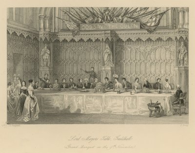 Tafel van de Lord Mayor, Guildhall door Thomas Hosmer Shepherd