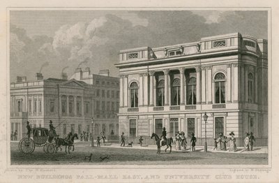 Nieuwe gebouwen Pall Mall East en University Club House door Thomas Hosmer Shepherd