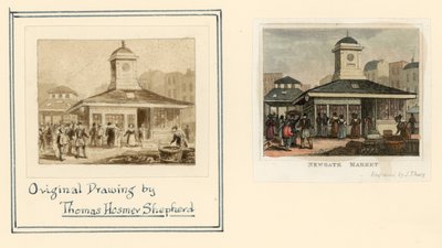 Newgate-markt door Thomas Hosmer Shepherd