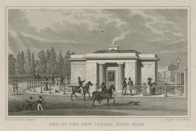 Een van de nieuwe lodges, Hyde Park, Londen door Thomas Hosmer Shepherd