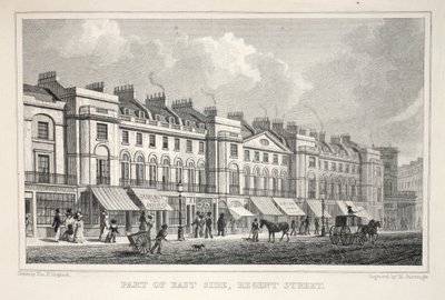 De oostkant van Regent Street, uit 