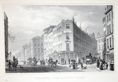 Piccadilly, vanaf Coventry Street, uit 