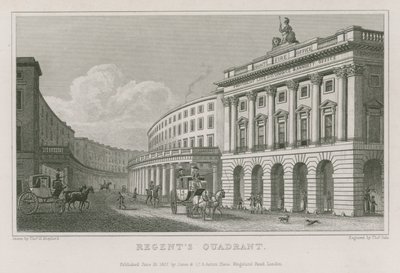 Quadrant, Regent Street, Londen door Thomas Hosmer Shepherd