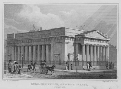 Royal Institution, of School of Arts, Edinburgh door Thomas Hosmer Shepherd