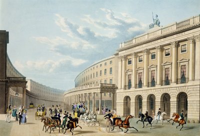 De Quadrant, Regent Street, vanaf Piccadilly Circus door Thomas Hosmer Shepherd