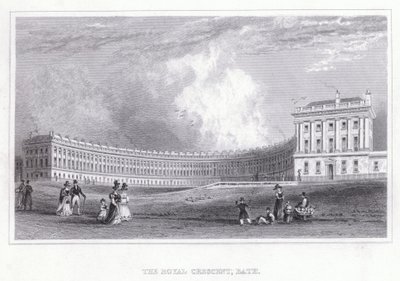 De Royal Crescent, Bath door Thomas Hosmer Shepherd