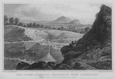 De Steengroeven, Craigleith, nabij Edinburgh door Thomas Hosmer Shepherd
