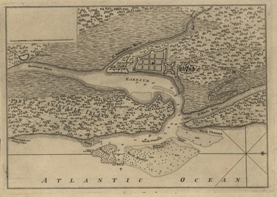 (Plattegrond van de stad en haven van St. Augustine. LOC 75693262 door Thomas Jefferys