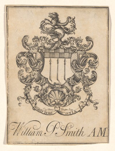 Boekplaat van William P. Smith door Thomas Johnston