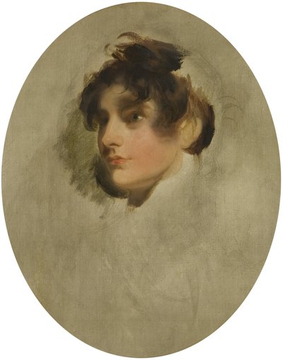 Hoofd van een jonge vrouw, c.1800-05 door Thomas Lawrence