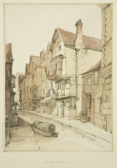 Back Street, kijkend naar het noorden door Thomas Leeson the Elder Rowbotham