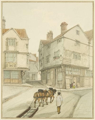 De hoek van Castle Green door Thomas Leeson the Elder Rowbotham